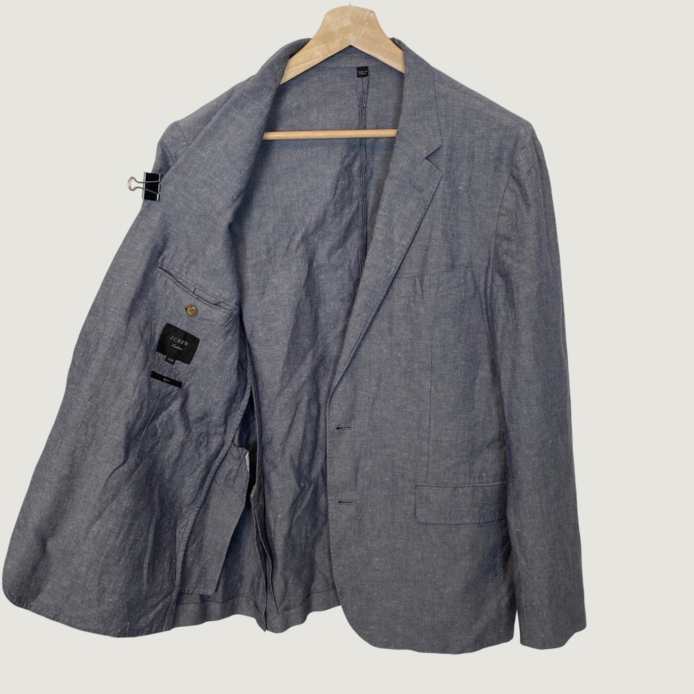 J.Crew Ludlow 42R Blue Baird McNutt Linen Cotton Slim Blazer Sport Coat Jacket